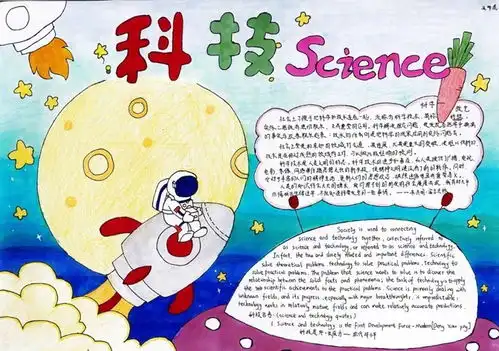 scitechversion一起来制作英语科技手抄报