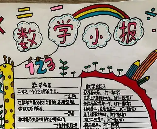 小小手抄报,大大数学梦阜南第十小学手抄报的秘密