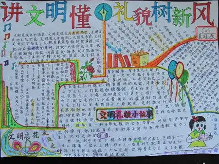 文明礼仪手抄报讲文明树新风