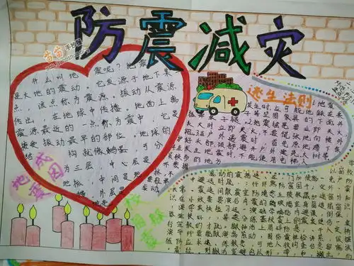 防震减灾手抄报版面设计