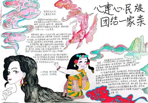 民族团结月第二青年社区分党委开展培根育魂石榴花开手抄报评比活动