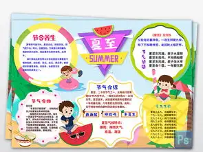 ps24节气夏至黑白线条涂色小报天气民俗文化手抄报图片模板psd设计图下载其他大全编号20421996