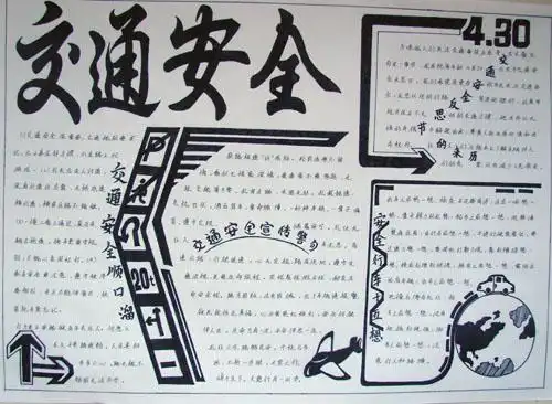 安全手抄报图片大全四尺开