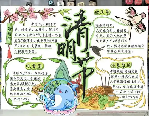 清明节原神手抄报简单今日头条
