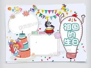 祖国的生日国庆节爱国小报图片素材psd分层格式下载国庆节手抄报大全