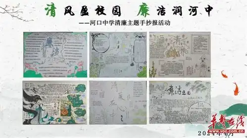 河口中学举办清廉主题手抄报活动