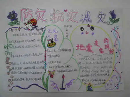 防震减灾手抄报资料震后自救
