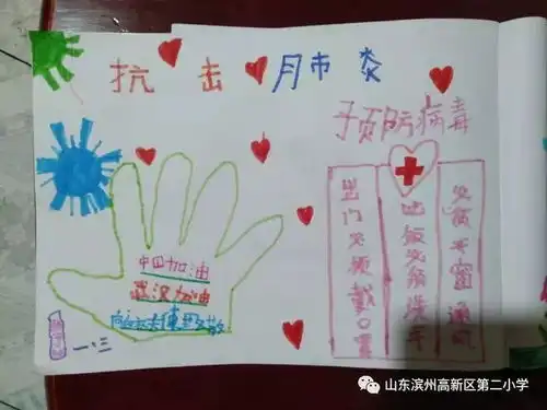 小手拉大手,手绘防疫战高新区第二小学师生在行动系列8