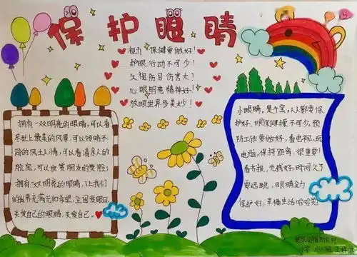 爱眼手抄报作品展第五弹