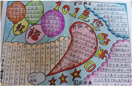 2019年小学生国庆节手抄报十一是您的生日