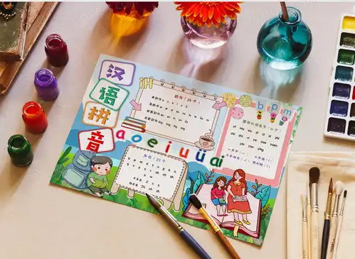 汉语拼音卡通手抄报word模板下载熊猫办公