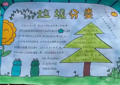 欢度六一安丘市垃圾分类我先行少儿手抄报展示活动开始啦