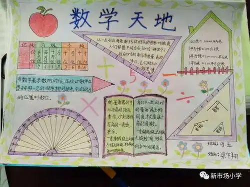 品品数学节新市场小学数学节之四年级绘制数学手抄报比赛