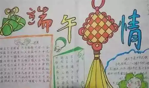 端午节手抄报,这样画简单又漂亮