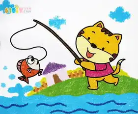 动物蜡笔画作品