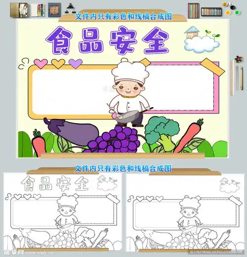 食品安全手抄报设计图