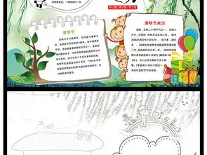清明节小报踏青扫墓手抄报电子小报节气小报图片素材psd模板下载87.32mb清明节手抄报大全节日手抄报