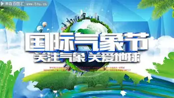 关注气象国际气象节海报图片