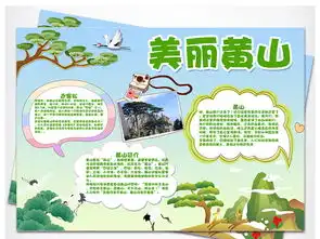 word黄山旅游手抄报图片模板worddoc设计图下载其他大全编号17589690