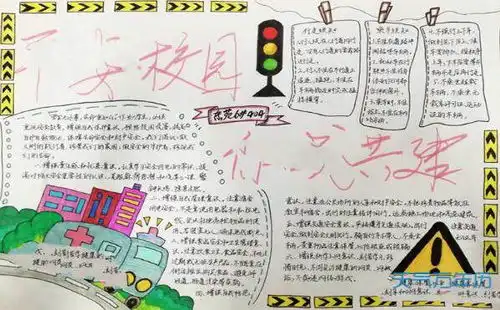 2020校园安全手抄报2020校园安全手抄报怎么画简单漂亮
