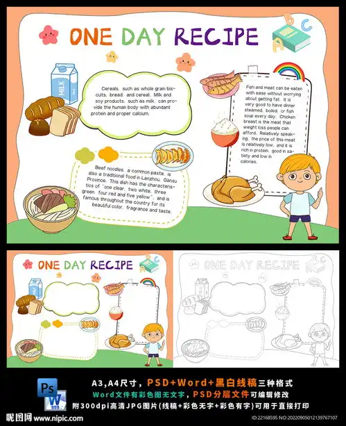 英语一日食谱英语菜单粤菜八大菜设计图