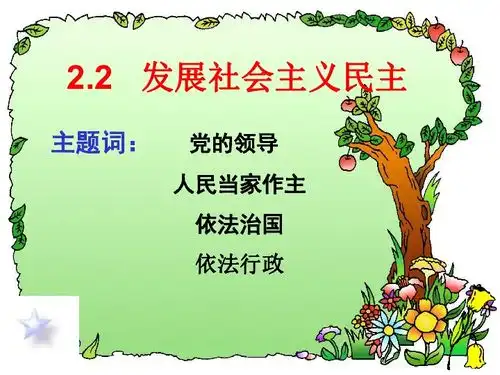 2.2发展社会主义民主复习课件下载政治思品道德与法治21世纪教育网