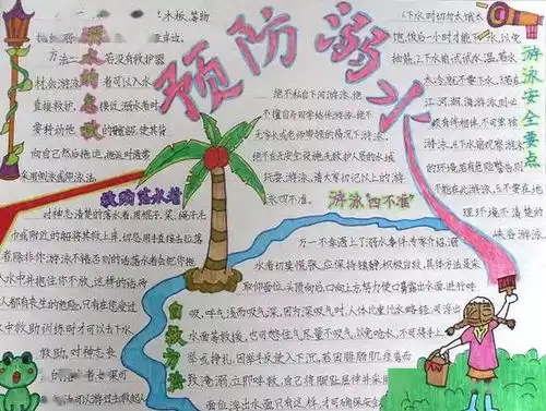 三年级暑假作业有关防溺水的手抄报素材及模板,可以参考一下