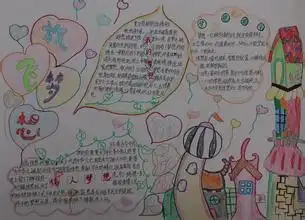 欢乐童年,放飞梦想手抄报