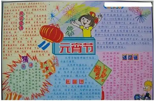 2021年一年级元宵节手抄报图片大全2张