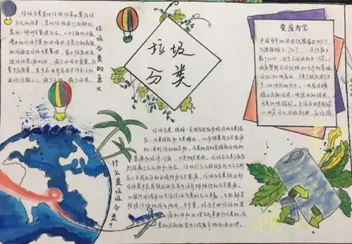 垃圾分类手抄报内容关于垃圾分类手抄报的资料字少的