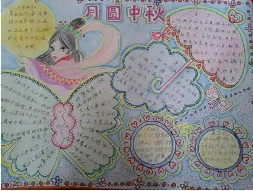 2020年中秋节手抄报图片大全简单初二