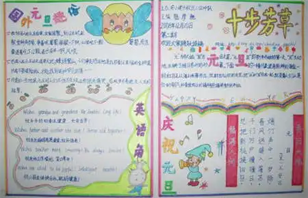 迎新年手抄报蒸年糕