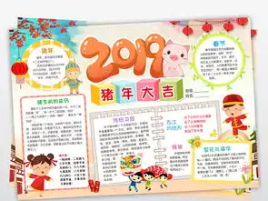 2019猪年大吉小报新年春节元旦快乐手抄报电子小报图片素材worddoc模板下载99.45mb春节元旦手抄报大全节日手抄报