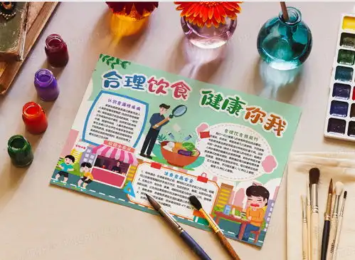 合理饮食健康你我小报手抄报模版word模板下载熊猫办公