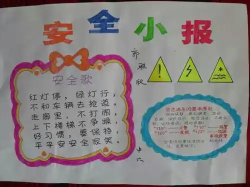 帮忙找几张好看的安全小报主题字大内容美观