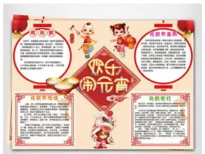 简单可爱元宵节小报灯笼灯谜舞狮龙灯手抄报图片模板psd设计图下载元宵手抄报大全编号17511354