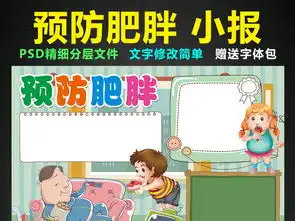 肥胖小报健康饮食减肥手抄报电子小报图片素材psd模板下载51.74mb科学手抄报大全学科手抄报