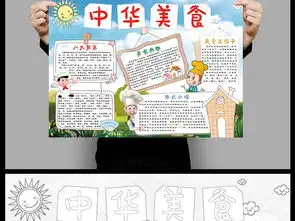 中华美食小报小小厨师手抄报厨艺文化小报图片模板设计图下载其他大全编号17657085