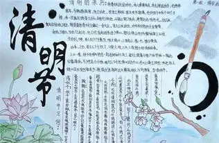 小学生清明节手抄报版面设计图