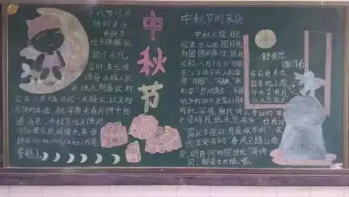 手抄报丨中秋节手抄报图片素材模板文字简单易画...赶快给孩子准备