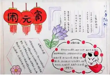 元宵节手抄报图片