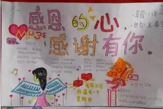 2018一年级有关感恩节的黑板报