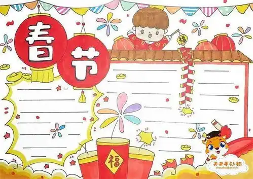 虎年春节手抄报好词好句好段,收藏给孩子