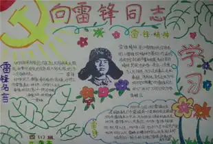 雷锋日树典范手抄报