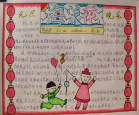 元旦手抄报元旦吉祥