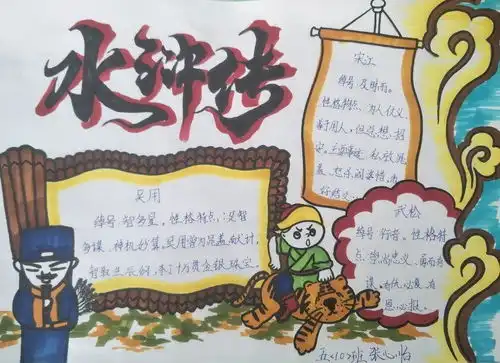 画人物识人物五年级语文组水浒传阅读活动