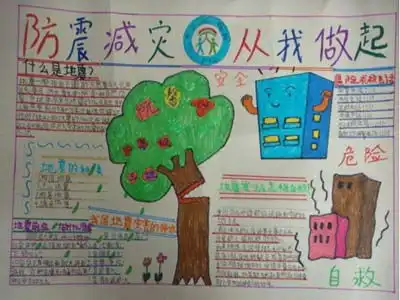 防震减灾手抄报灾前异常现象