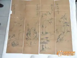 傅山先生梅兰竹菊四条屏指画