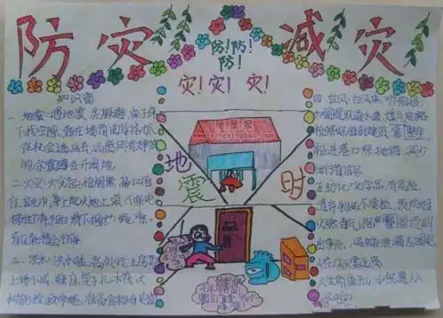 防灾减灾手抄报