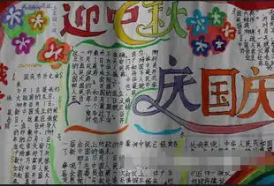 关于国庆节,中秋节,铭记历史圆梦中华的手抄报